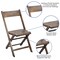 Emma and Oliver Slatted Wood Folding Wedding Chair - Event Chair, Set of 4